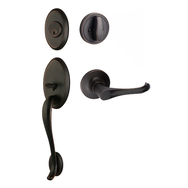 Sure-Loc Hardware Sure-Loc Hardware Aspen Handleset, Helena Dummy Lever, Vintage Bronze AN507-HA 11P - main